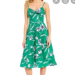 Eliza J Tie Front Midi Dress